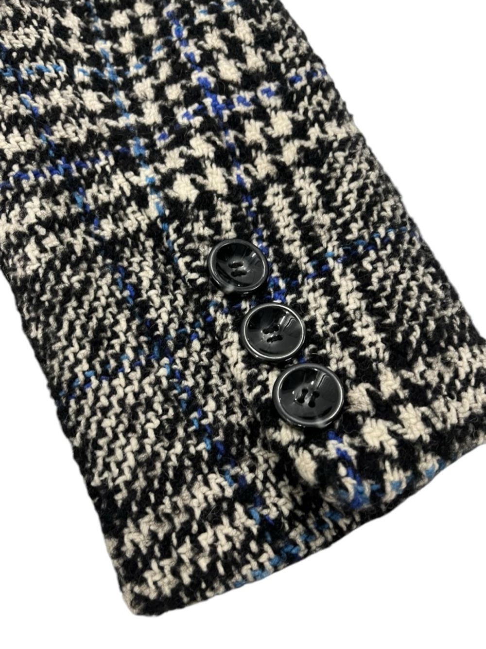 ELLEN TRACY COLLECTION Women’s Tweed Coat Boucle Wool Alpaca Belted Blue 12 - Picture 5 of 7